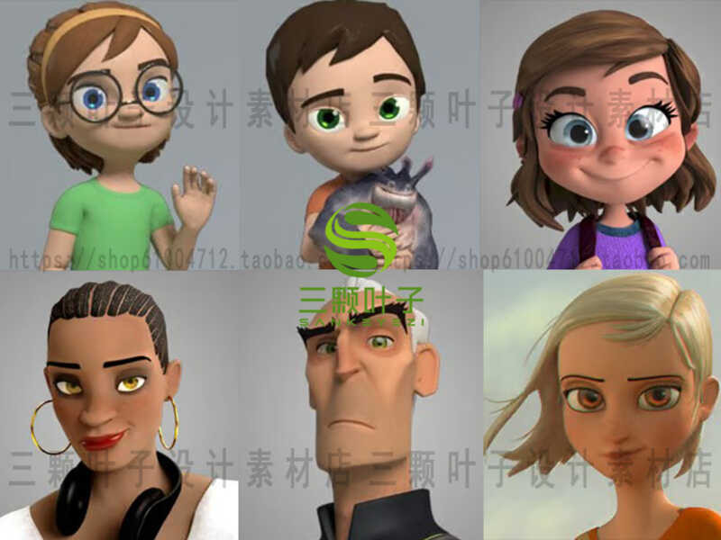 Maya cartoon anime style character monster mecha 3D model+rig binding ...