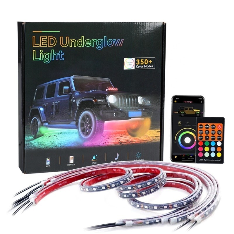 High Brighesss 6Pcs Waterproof Ip68 Under Glow RGB IC Car Underbody
