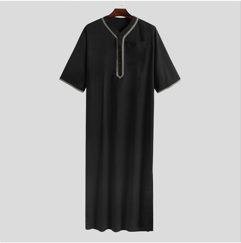 Men Muslim Robe Jubba Dishdash Thob Middle East Arab Robe Islamic ...