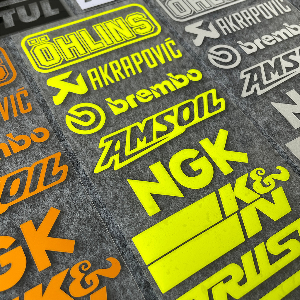 Reflective Motorcycle Bottom Side Decorative Sticker Gopro NGK Sponsor ...