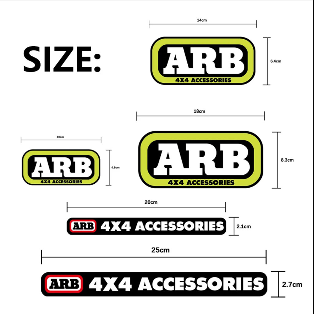 ARB 4X4 Accessories Warning Sticker Off-Road Differential Lock Car ...