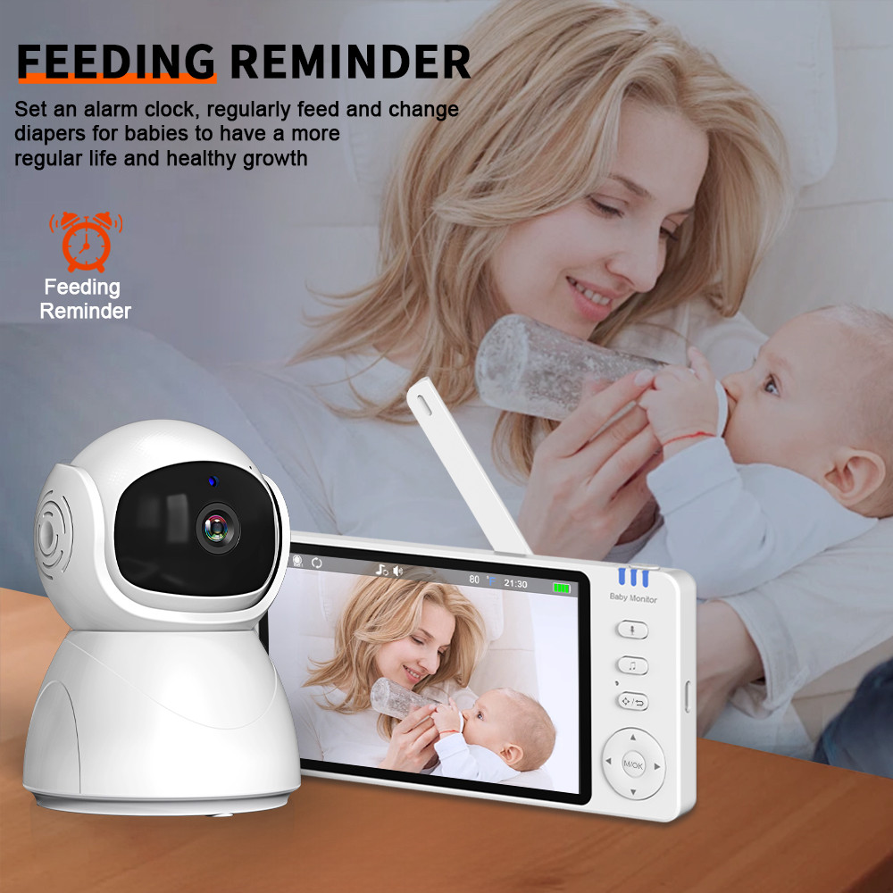 5 Inch IPS Screen Baby Monitor With Camera Battery Electronic ...