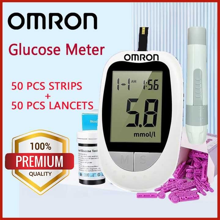 Omron Glucometer Digital Monitor Glucose Meter FREE 50pcs Test Strips ...