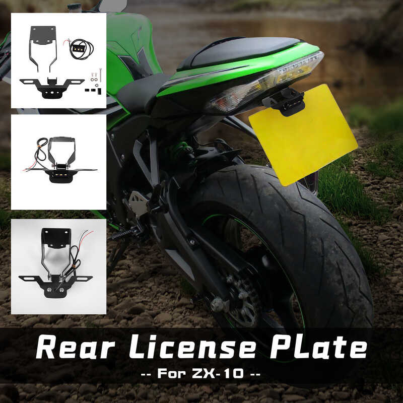 2024 Zx6r Parts HTTMT Curve License Plate Bracket For Kawasaki ZX