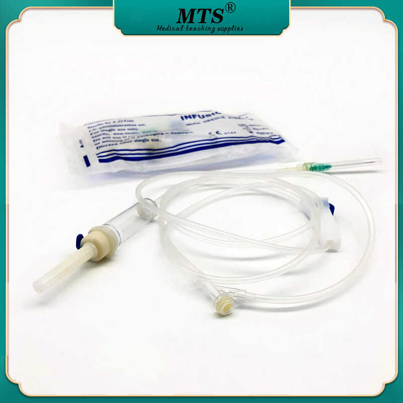 Disposable Sterile Intravenous Infusion Set Medical With Flow Regulator ...