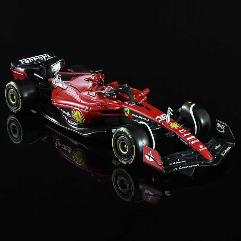 Bburago 1:43 Ferrari SF23 #16 Leclerc Signature Die-Cast Model Car - Alloy Display Collection