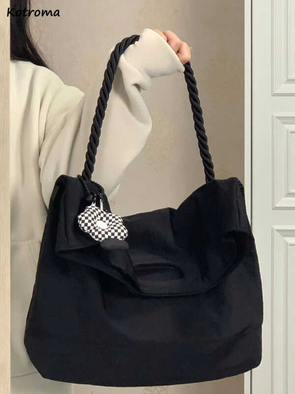 Nylon Large Capacity Crossbody Bags for Women Black Fashion Handbags ...