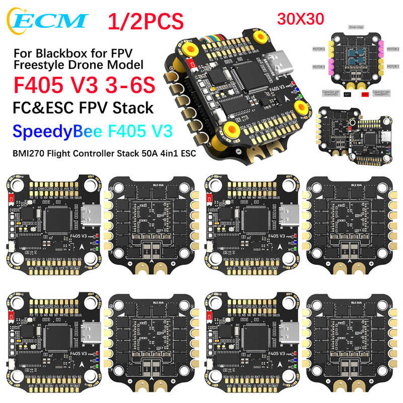 SpeedyBee F405 V3 3-6S 30X30 FC&ESC FPV Stack BMI270 F405 Flight ...