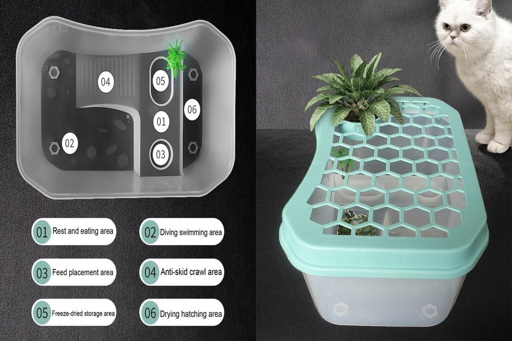 HOTD_ Clear Pet Breeding Tank Reptile Supplies Fish Tank Turtle