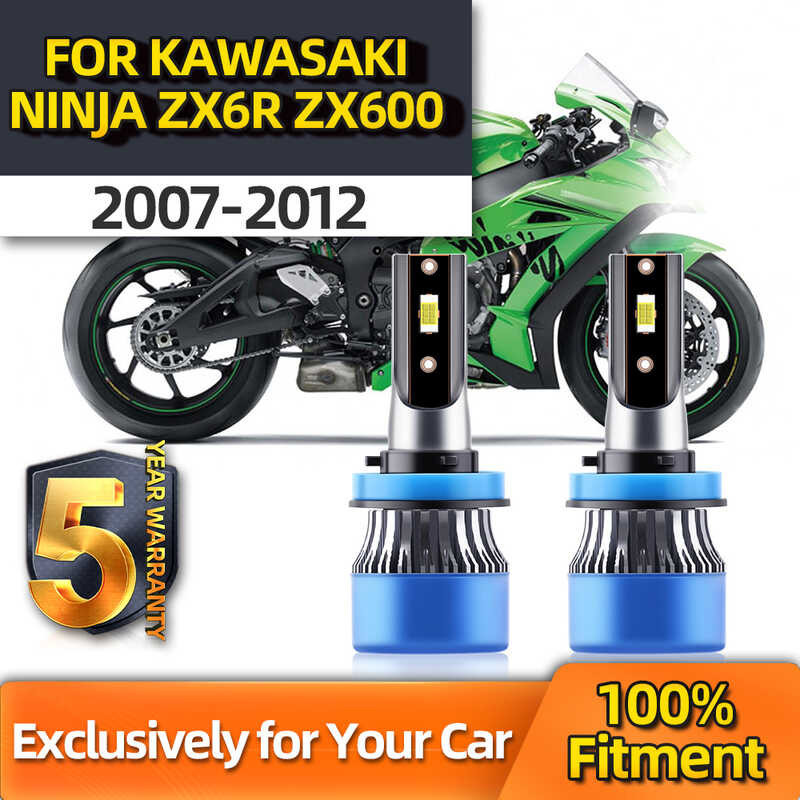 2X H7 6000K WHITE For Kawasaki KLE650 Versys 650 ABS 2007-2019 LED Headlight Kit Low Beam Bulbs