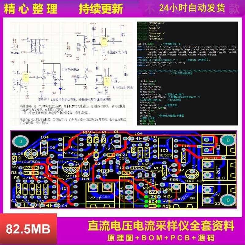 Complete set of data for DC voltage and current sampling instrument ...