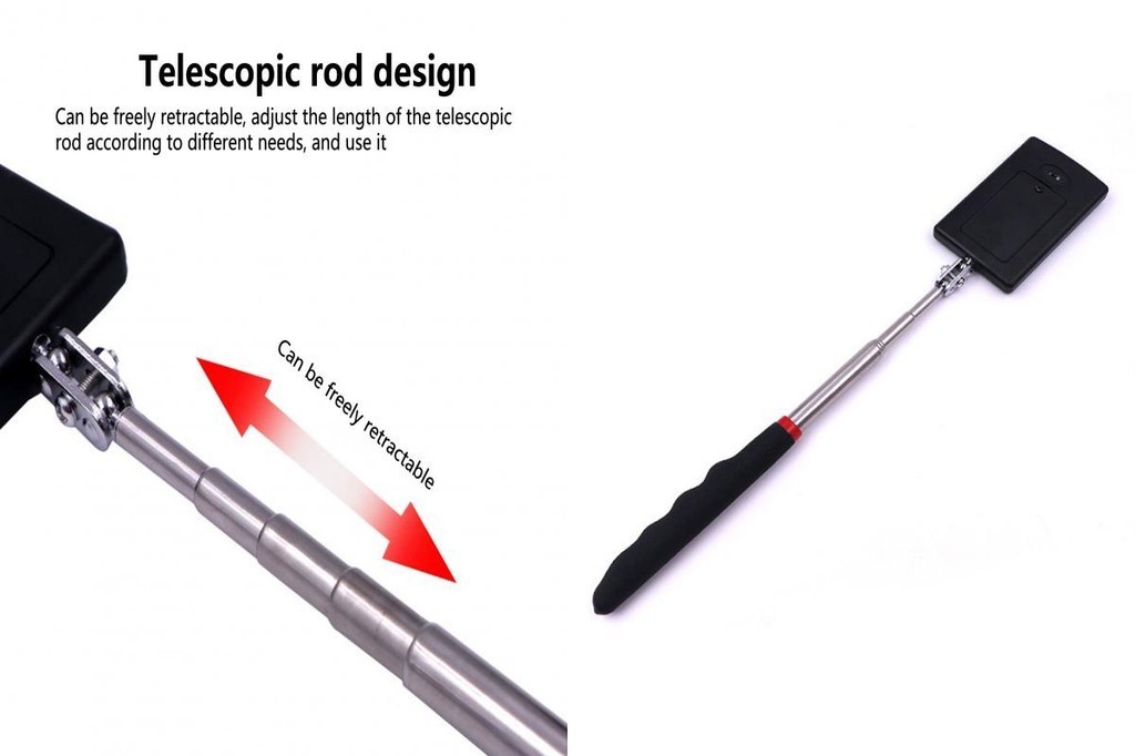 canaan| Inspection Mirror with LED Light 360-degree Rotation Telescopic ...