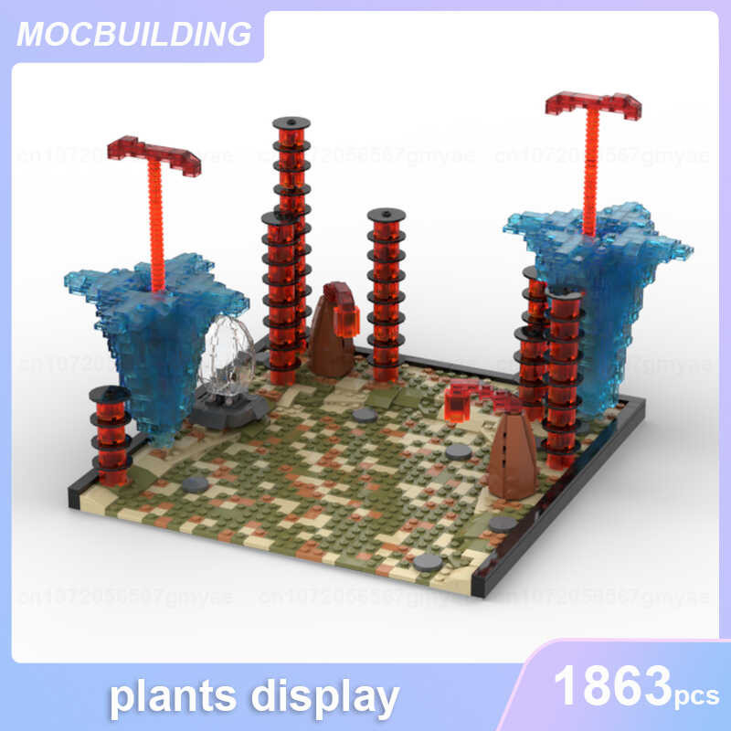 Plants Display Model MOC Building Blocks DIY Assemble Bricks Landscape ...