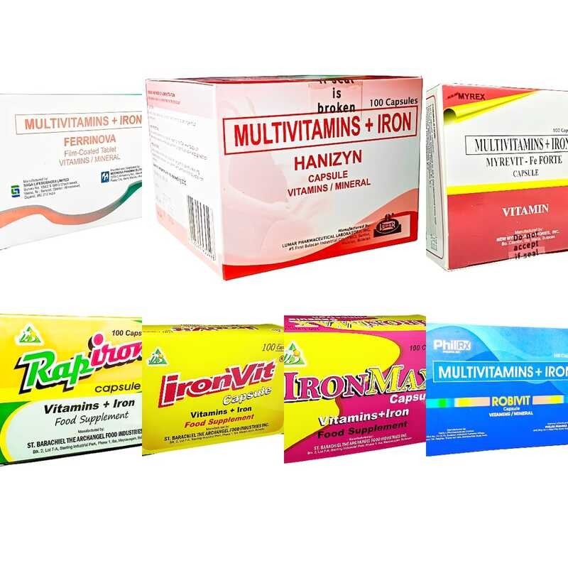 COD ferrinova hanizyn ironmax ironvit myrevitfe robivit rapiron