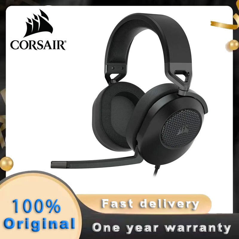 Corsair HS65 SURROUND Gamingheadset (Kunstlederen Oorschelpen van Traagschuim, Dolby Audio 7.1 Surround Sound op PC en Mac, SonarWorks SoundID, Compatibiliteit met Meerdere Platforms) Wit