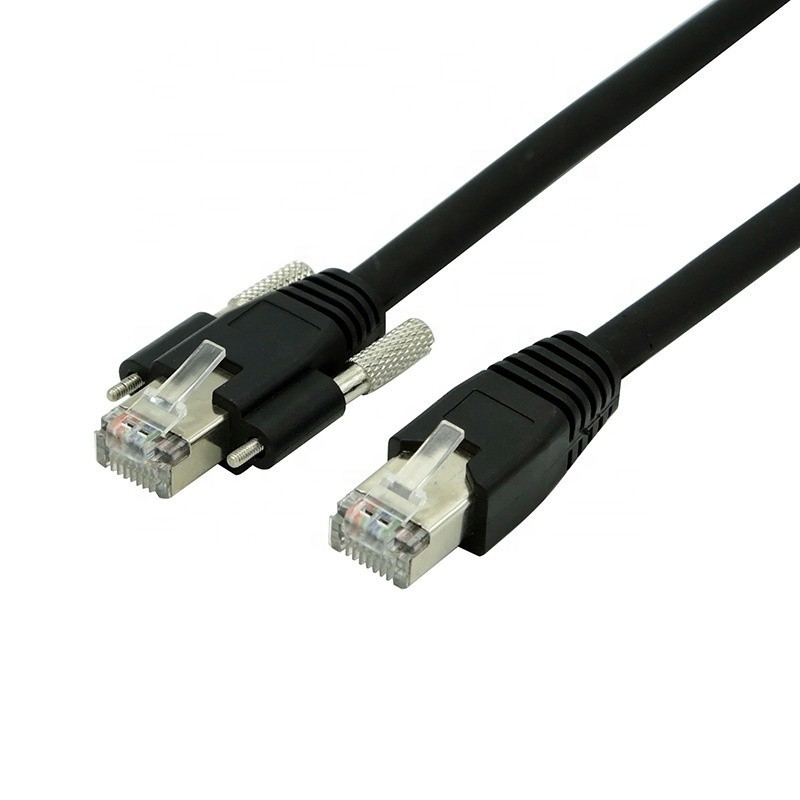 Rj45 Cat5e Cat6 Network Cable Na May Lock Screw Para Sa GIGE Industrial ...