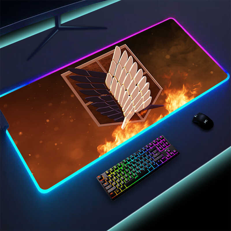 Attack Sa Titan Mouse Pad Gamit Ang Rgb Laptop Mat Desk Carpet Gamer ...