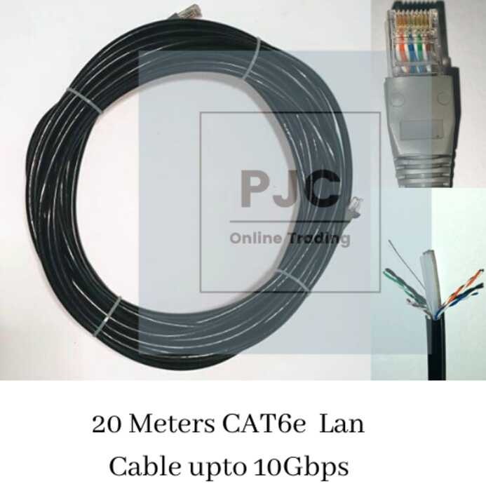 20 Meters Gigabit outdoor Cat6 Cat6E UTP Lan Cable Patch Cord Cable