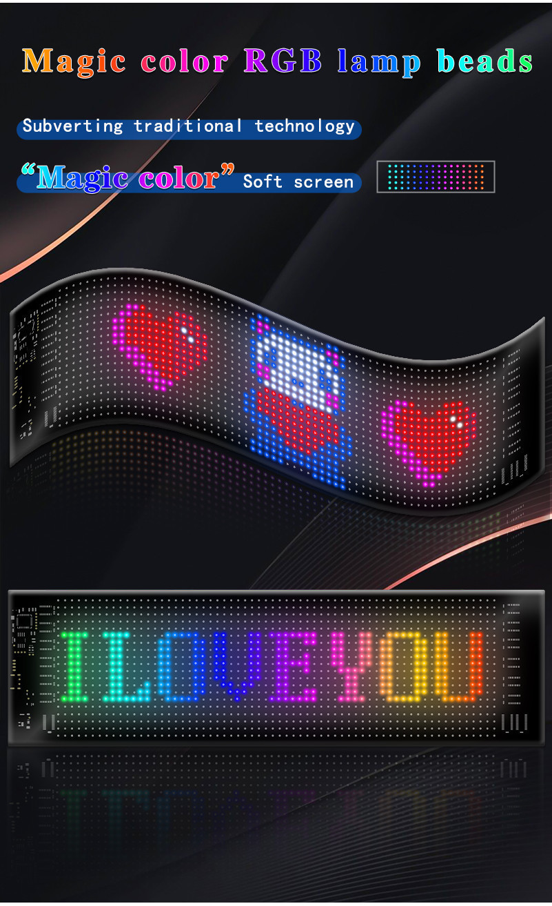 LED Matrix Pixel Panel 5V USB Flexible Addressable RGB Pattern Graffiti ...