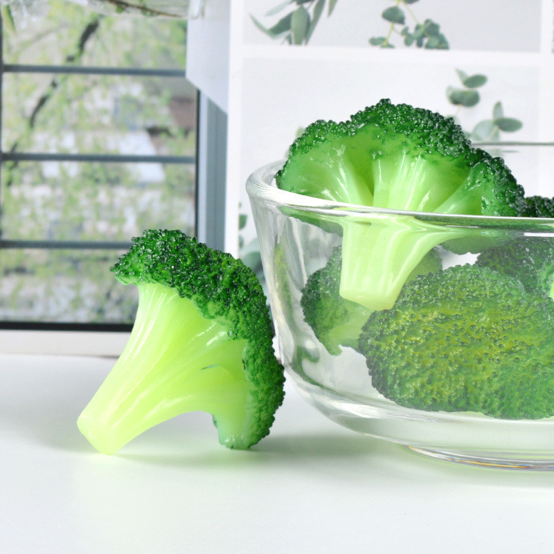 6 PCS Artificial PVC Cauliflower Broccoli Slices Model Simulated Fake ...