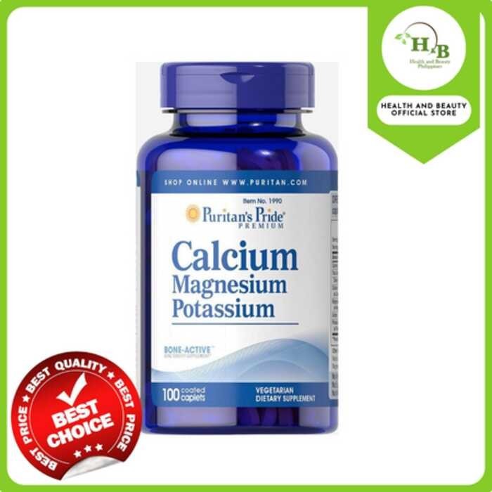 Puritans Pride Calcium Magnesium Potassium 100 Tablets Shopee Philippines 9237