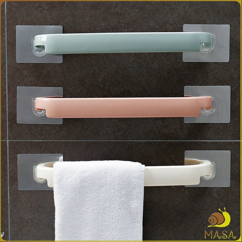MASA Perforated-free Bathroom Rack Single-rod Storage Wall-mounted ...