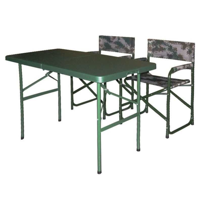 Folding blow molded military green, portable field camping dining work ...