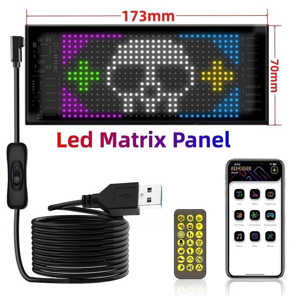 Led Matrix Screen Panel RGB Color Flexible Display Screen Waterproof ...
