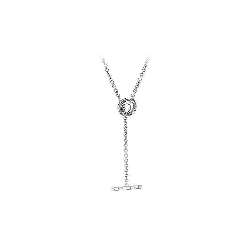 Pan โลโก้เงิน 925 แท้ ตกแต่งด้วยหัวเข็มขัดรูปตัว T Love Pattern Pavé ...