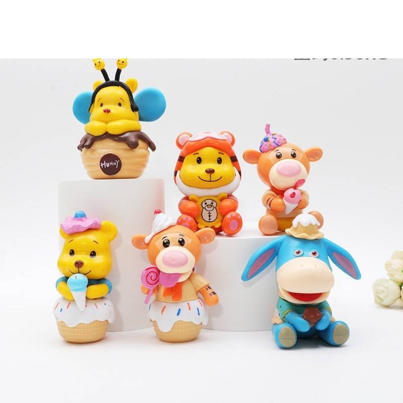 Set Of 6 Cute 4th Gen Winnie The Pooh Tigger Piglet Eeyore Figures ...