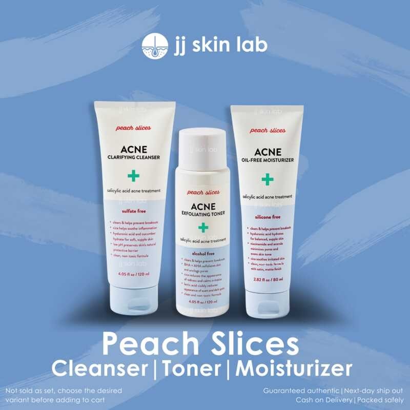 JJ Skin Lab Peach Slices Acne Exfoliating Toner | Clarifying Cleanser ...