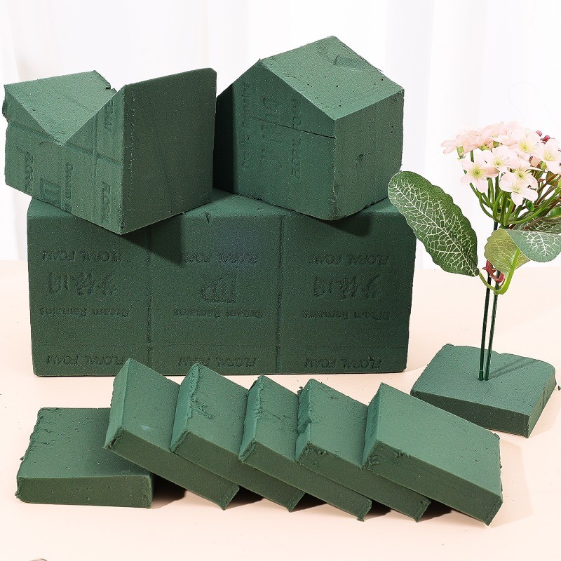 6Pcs Square Floral Foam Bricks - Flower Arrangement Mud Blocks - Green ...
