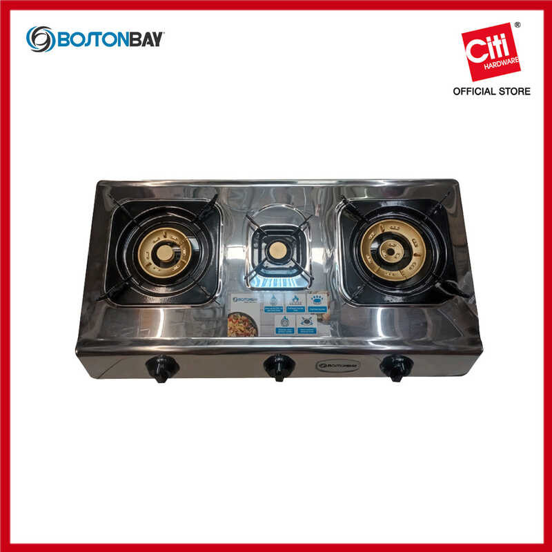 2024 Boston Bay Gas Stove 3 Burner 3A01SNC1 Shopee Philippines