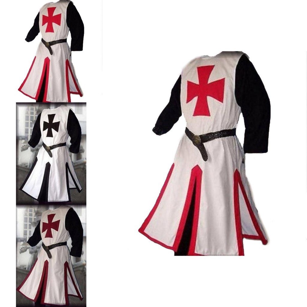 Templar Versatile Polyester Knight Crusader Outfit Cosplay Costume Men 