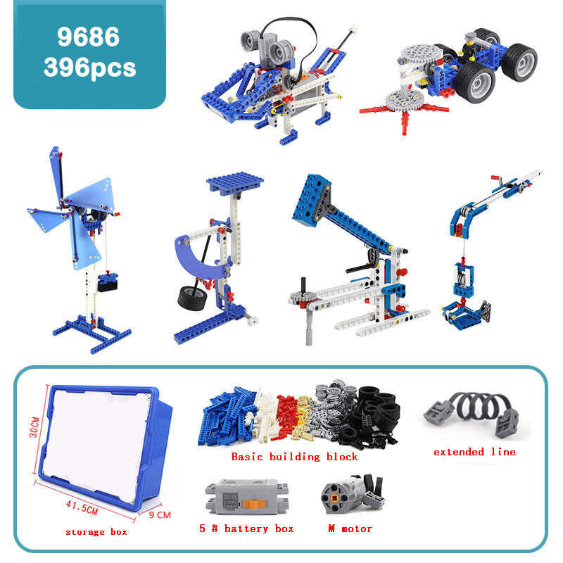 Educational and Dacta Building Blocks Kit 9686 Simple and Motorized ...