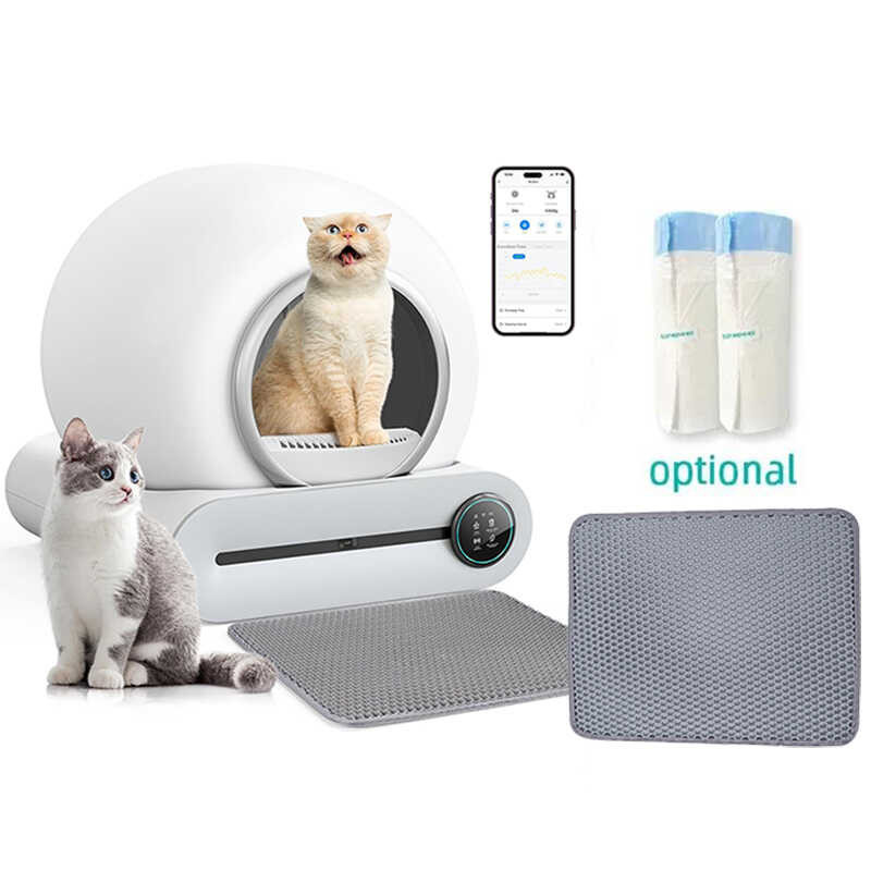 Tonepie Automatic Smart Cat Litter Box Self Cleaning Fully Enclosed 65L ...
