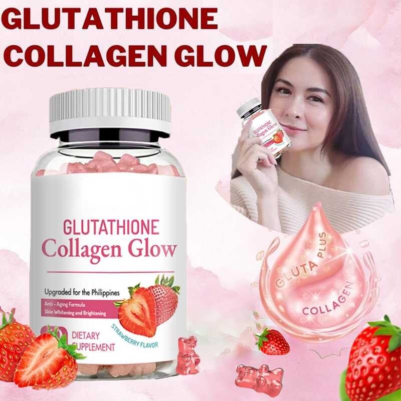 NATURE GLOW Glutathione Collagen Glow Gummies Anti-Aging Whitening ...