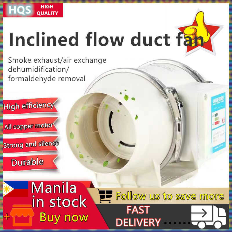Duct exhaust fan heavy duty Deodorize Silent louver ventilation fan