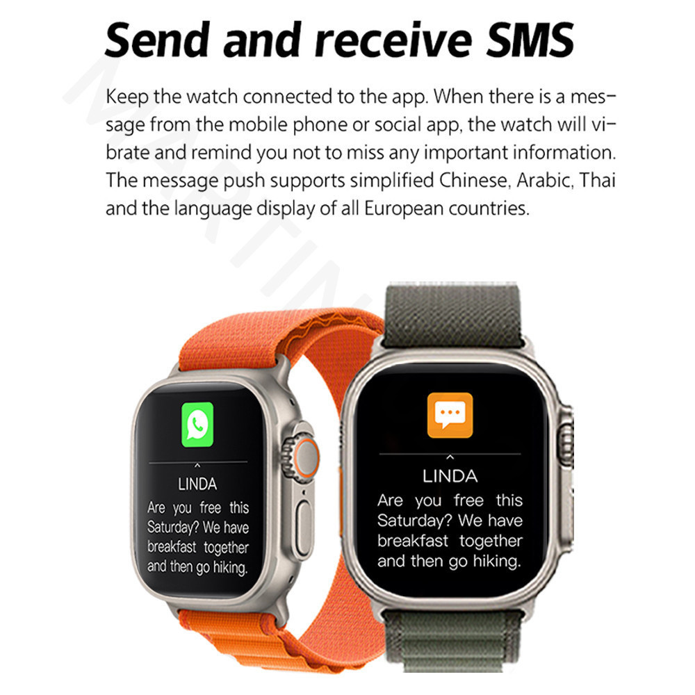 Original iwo 8 Ultra Smart 8 45mm 42mm Heart Rate Tracker Bracelet