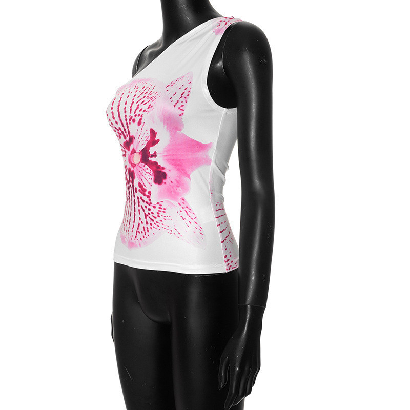 ReRosa Women Tank Top 2024 Fashion Flower Printing Slim Fit Casual ...