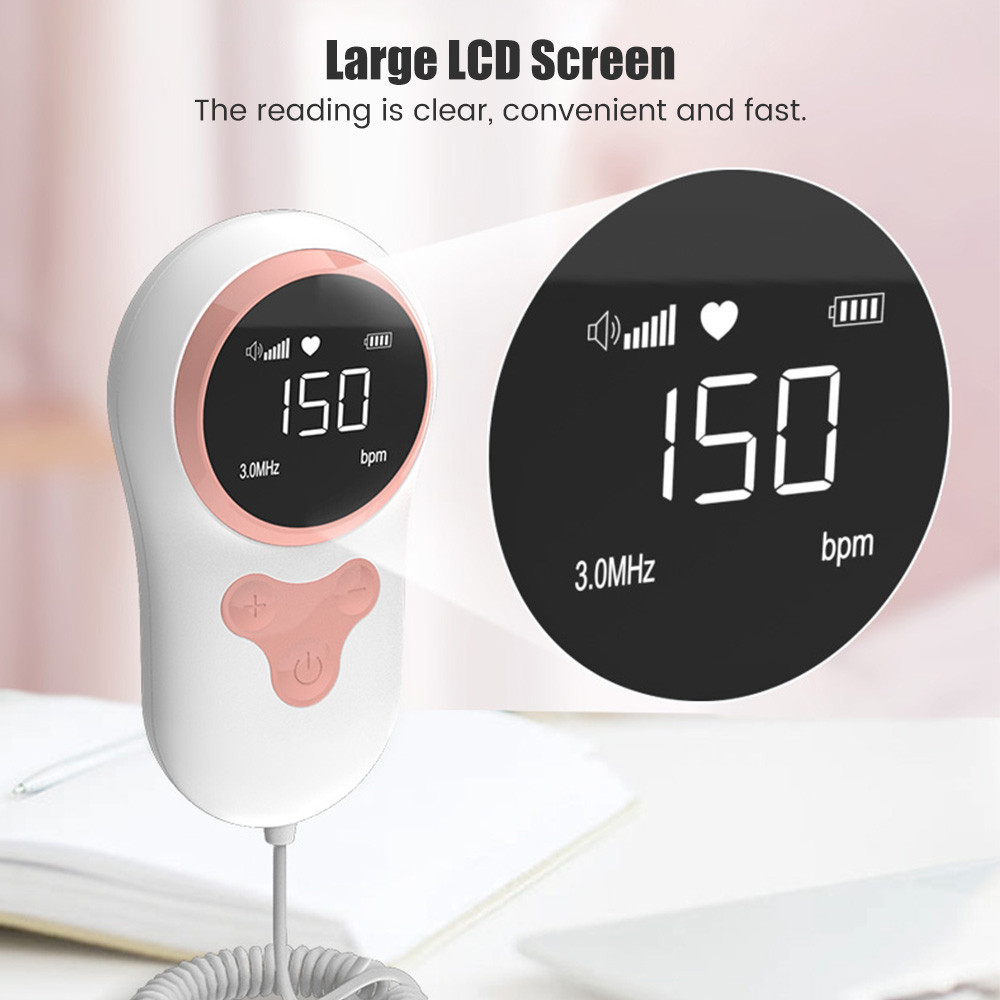 Baby Heart Rate Detector Ultrasonic Baby Heartbeat Monitor Fetal ...
