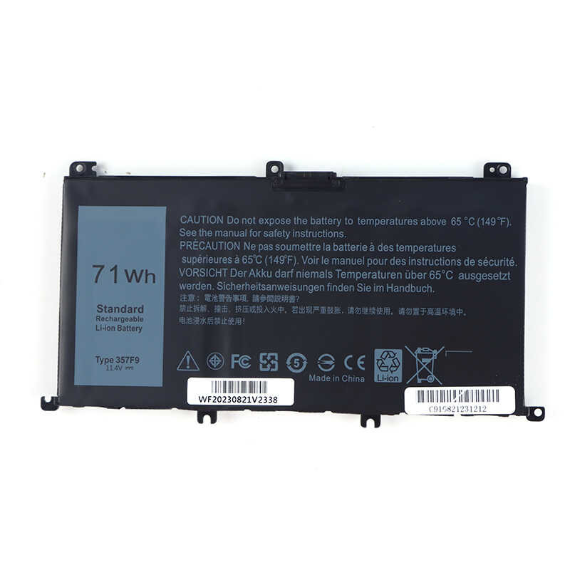 5923 Malaking Bahagi Ng 357F9 Laptop Battery Cell Replacement Para Sa Dell Inspiron 15 7000 755
