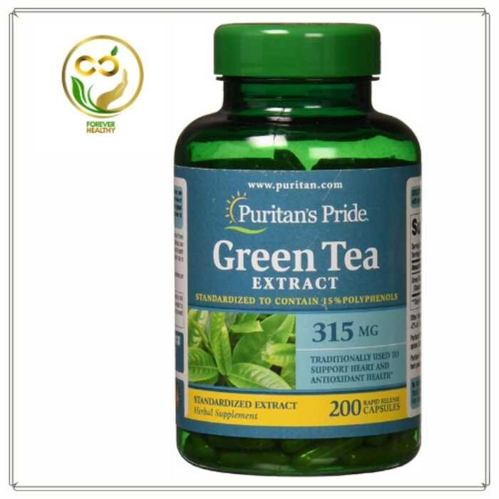 Puritan's Pride Green Tea Extract 315 MG 200 Capsules ( FREE 1 SACHET ...