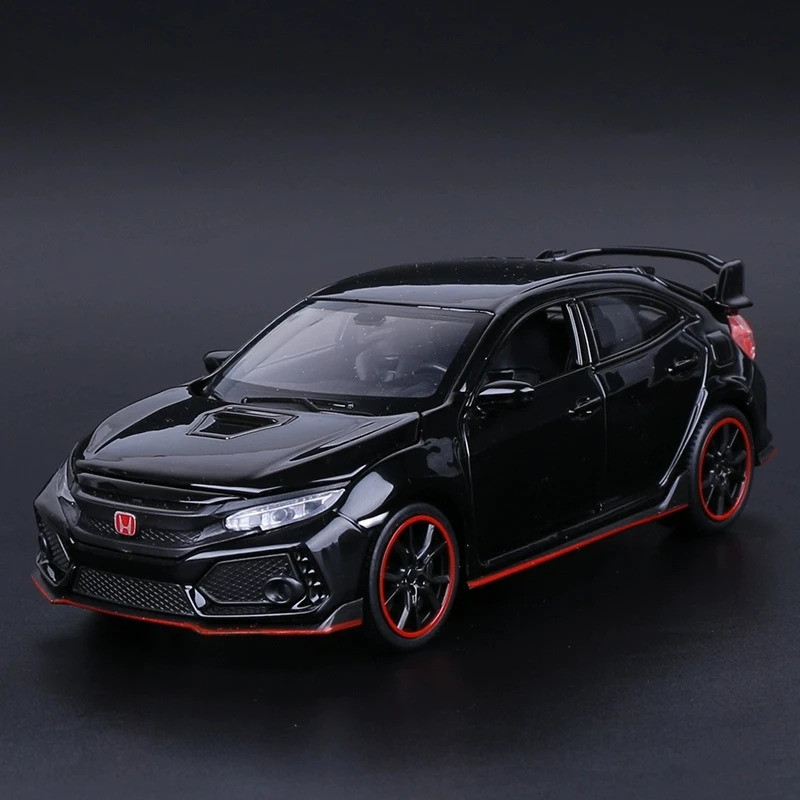 1:32 HONDA CIVIC TYPE-R Metal Diecasts Toy Vehicles Model Sound Light ...