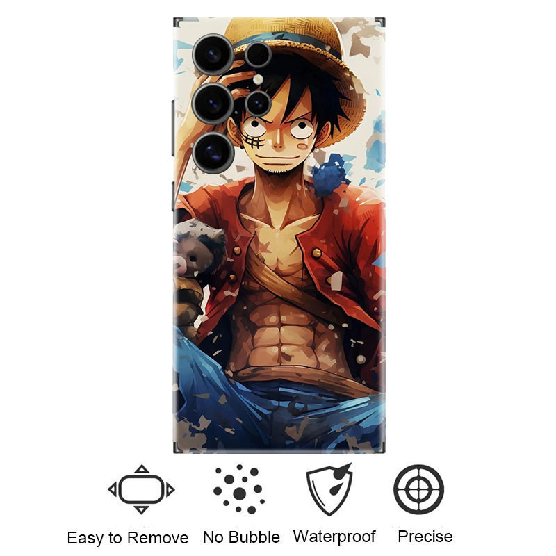 Cartoon One Piece Decal Skin for Samsung Galaxy S24 S23 S22 S25 Ultra ...