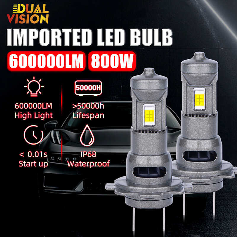 Lampadina H7 LED 120W 32000LM - 6000K Bianco Per Auto, 18 LED CSP, Compatibile 9-24V - Foto 4