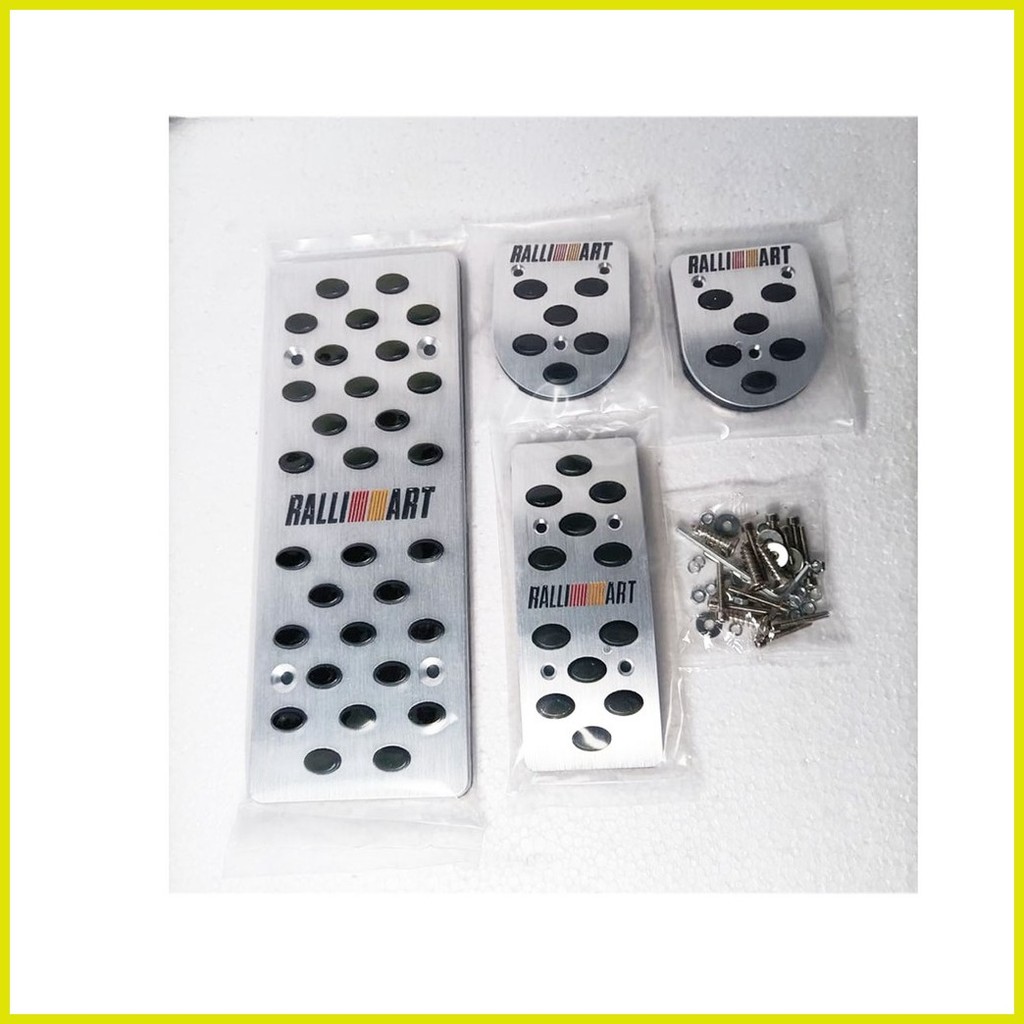 RALLIART Aluminum Manual Transmission Pedal Pad Brake Gas Foot Rest ...