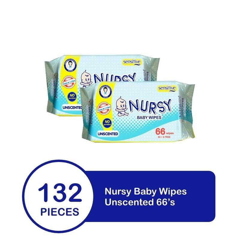 BEST Nursy Baby Wipes Unscented 66's x 2 packs Shopee Philippines