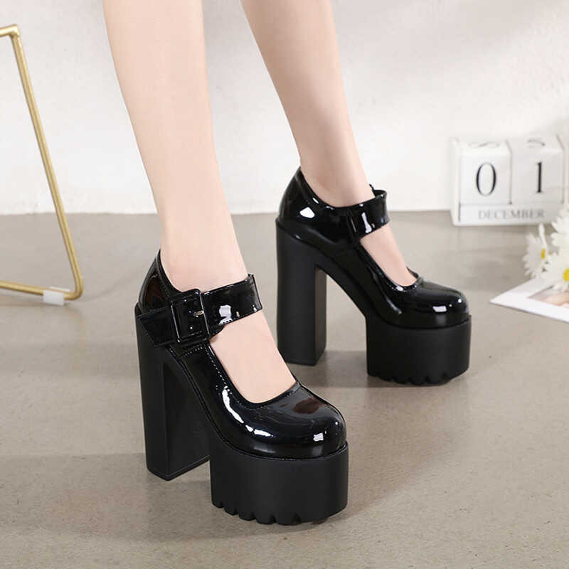 2024 Mga Bagong Sapatos Ng Nightclub Catwalk Ikot Ulo 15Cm Super Mataas ...