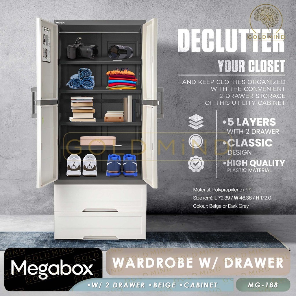 Megabox Utility Cabinet With 2 Drawers | Shopee Philippines